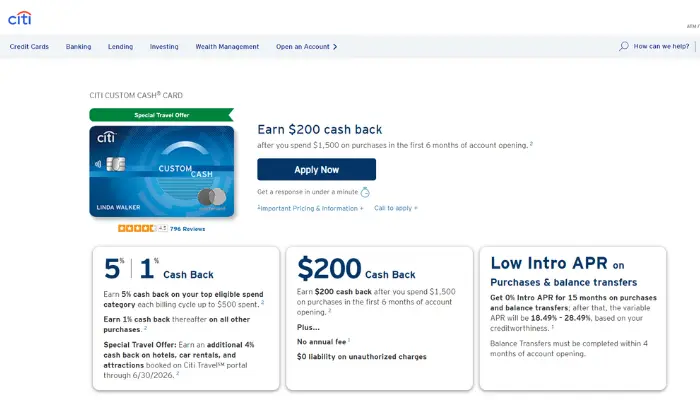 Citi Custom Cash Citi Custom Cash