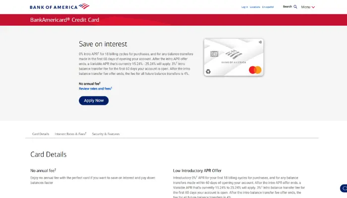 BankAmericard® Credit Card BankAmericard® Credit Card