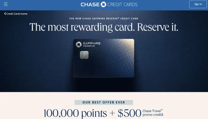 Chase Sapphire Reserve Chase Sapphire Reserve