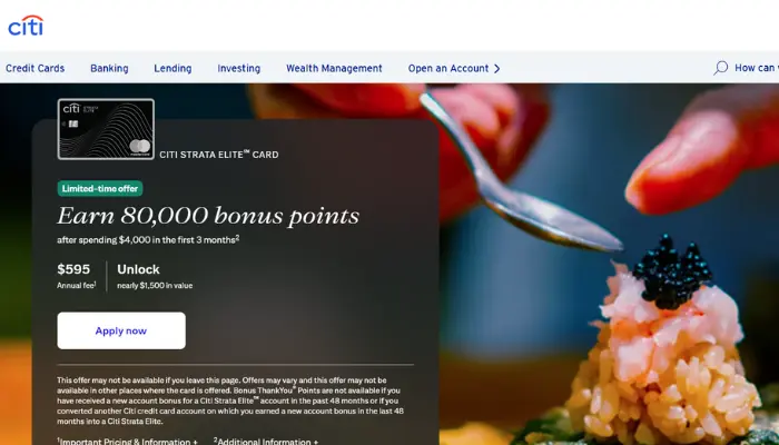 Citi Strata Elite Citi Strata Elite