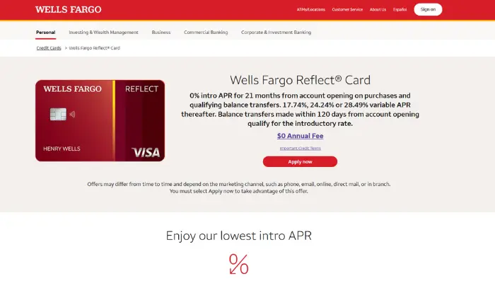Wells Fargo Reflect